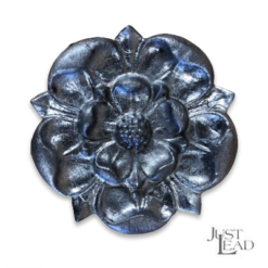 Sand Cast Lead Tudor Rose Motif 4.5"